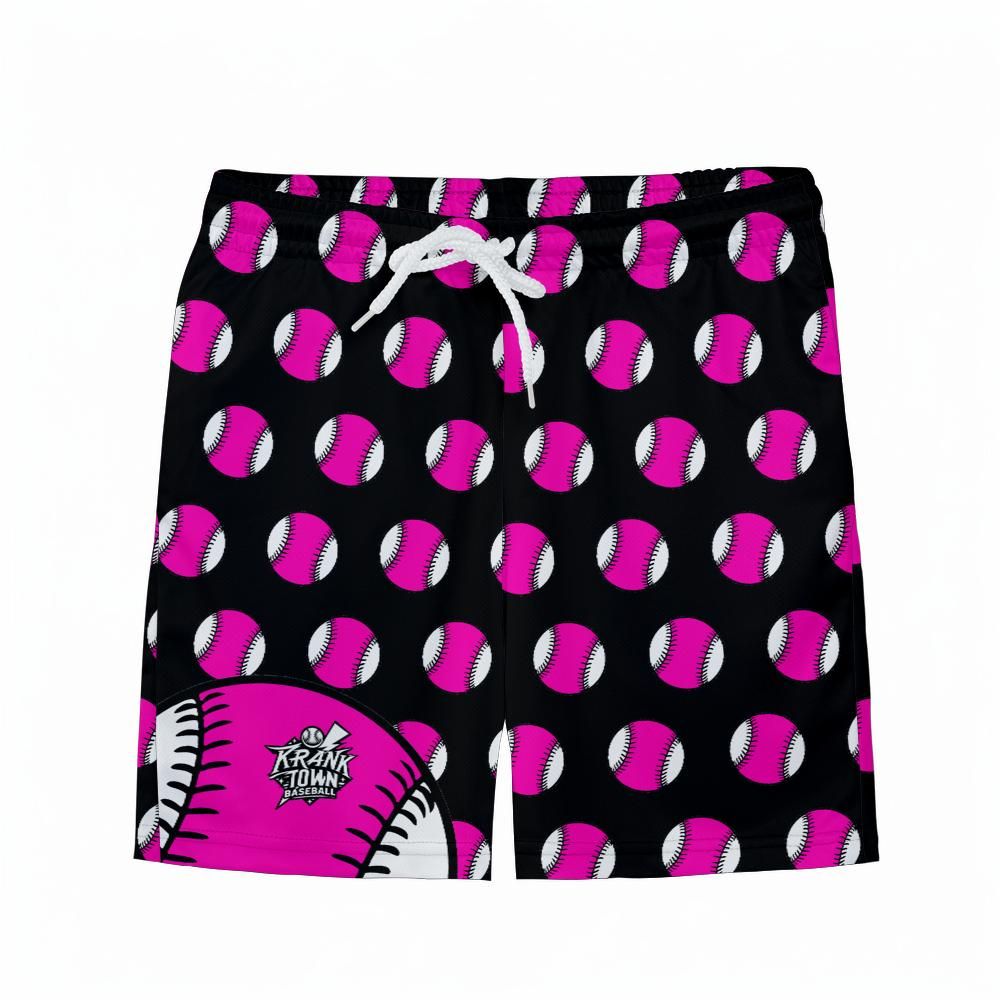 Fastball - Neon - Youth Athletic Shorts - Pink