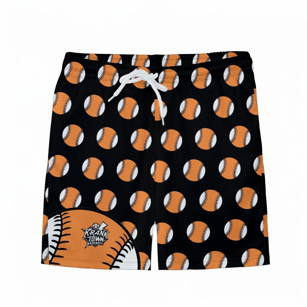 Fastball - Neon - Youth Athletic Shorts - Orange