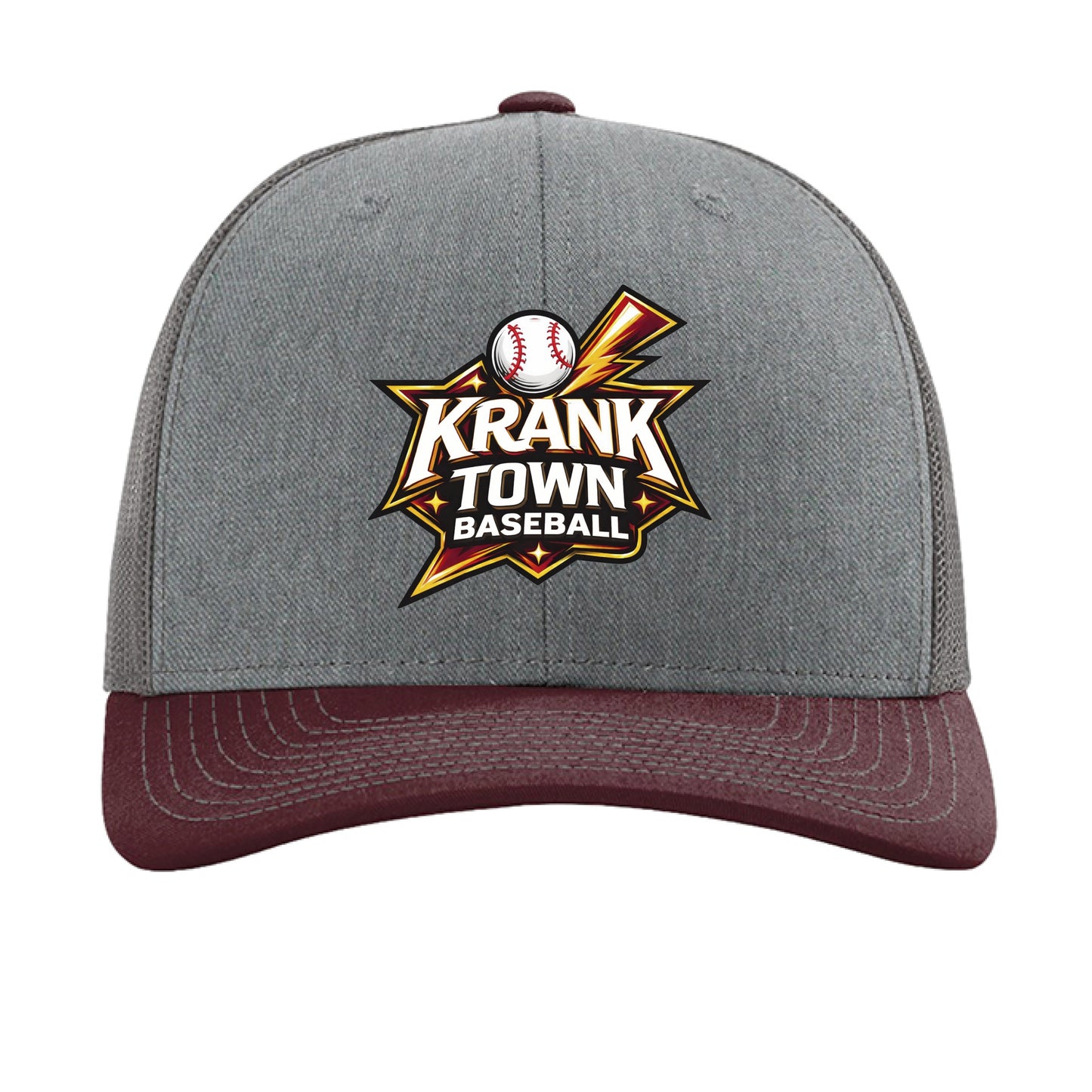 Heather Grey/ Charcoal/ Maroon - FRONT