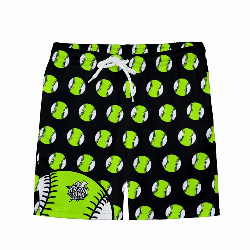 Fastball - Neon - Youth Athletic Shorts - Green