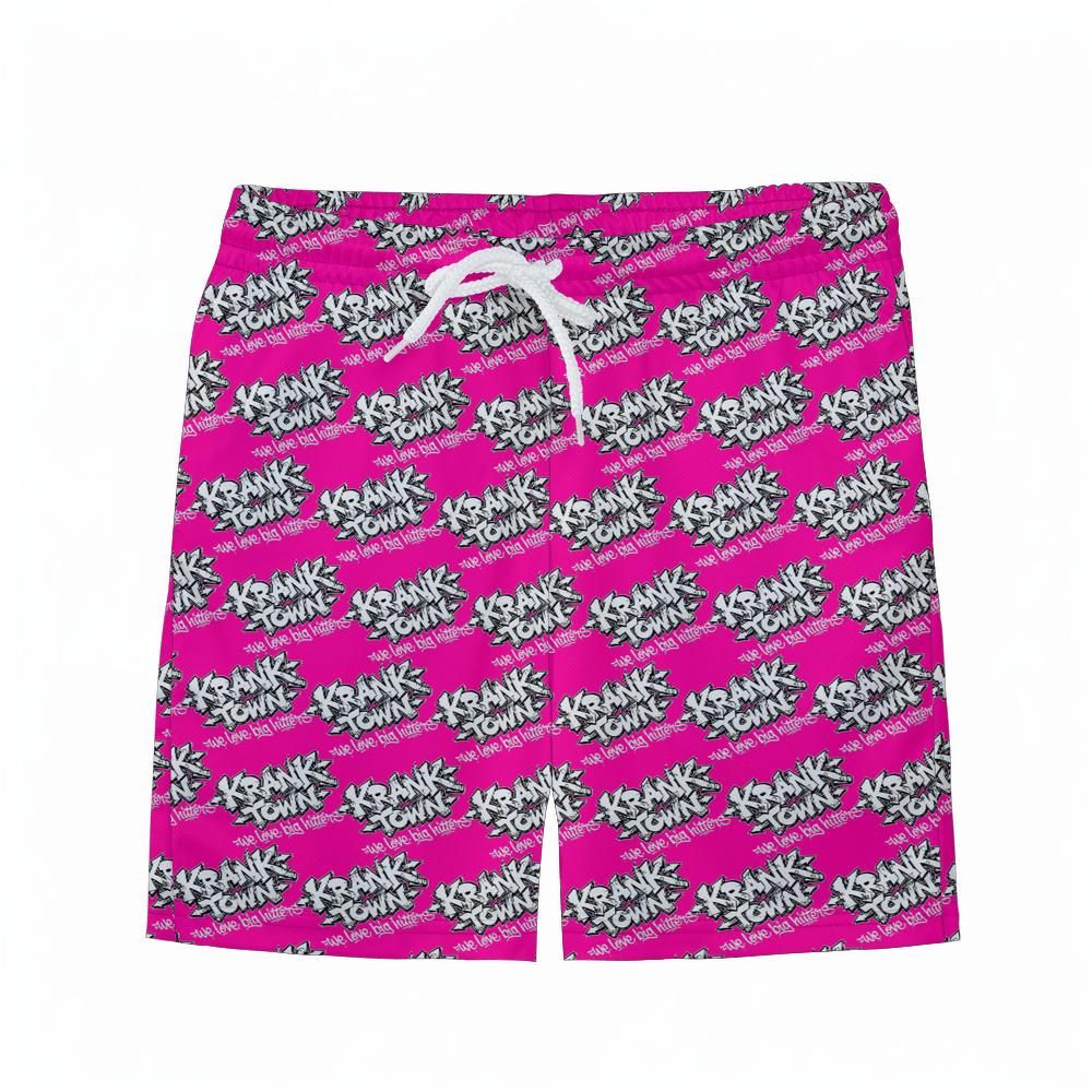 Graffiti - Youth Athletic Shorts - Neon Pink